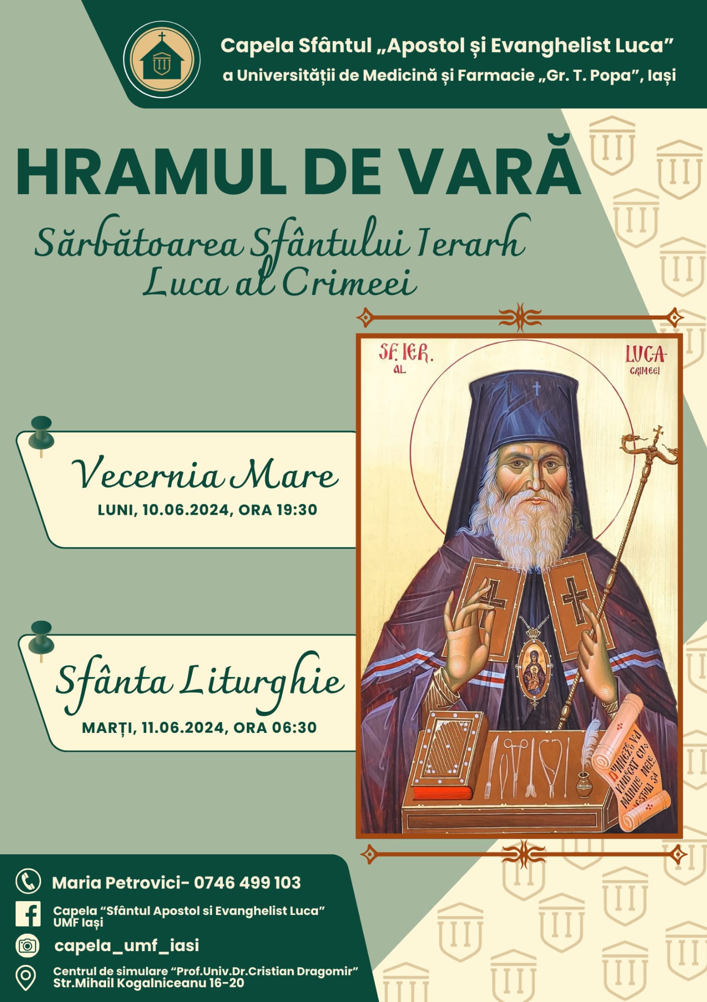 Capela UMF Iași își sărbătorește hramul