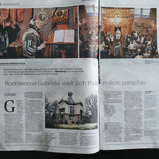 Parohia „Sfântul Grigorie Teologul” din Schiedam, prezentată în cartea „Wereldkerken in Nederland”