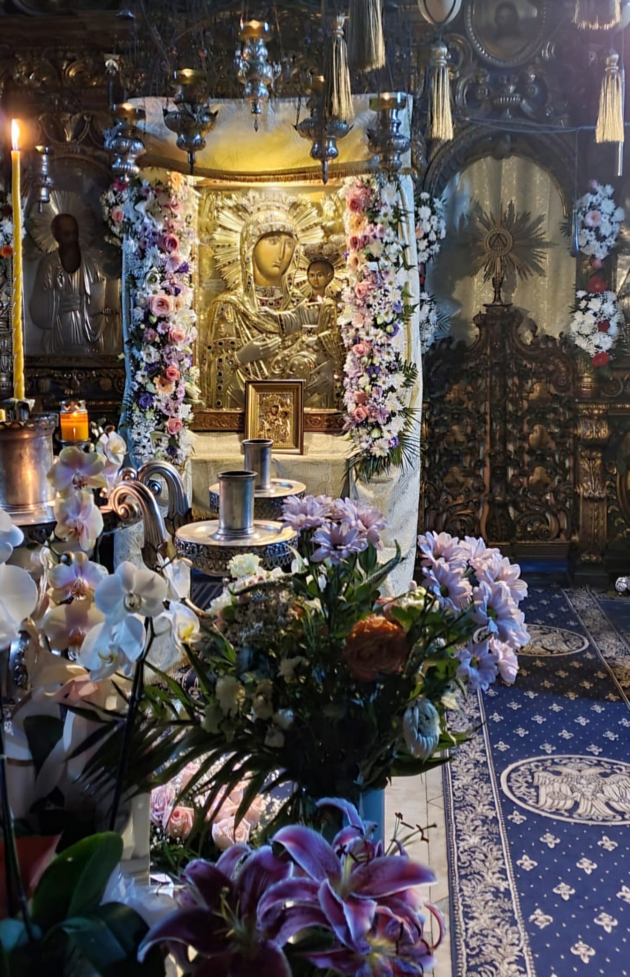 Icoana Maicii Domnului de la Mănăstirea Neamț, ocrotitoare și tămăduitoare a celor bolnavi / Foto: Arhim. Mihail Daniliuc Icoana Maicii Domnului de la Manastirea Neamt