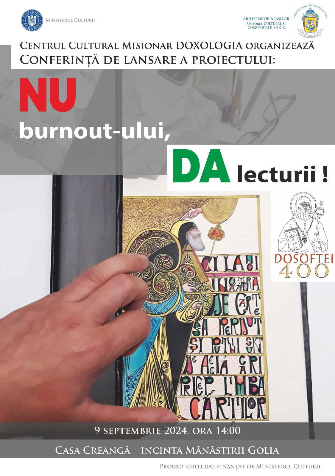 Evenimente care vor avea loc în Arhiepiscopia Iaşilor, în perioada 8-14 septembrie 2024