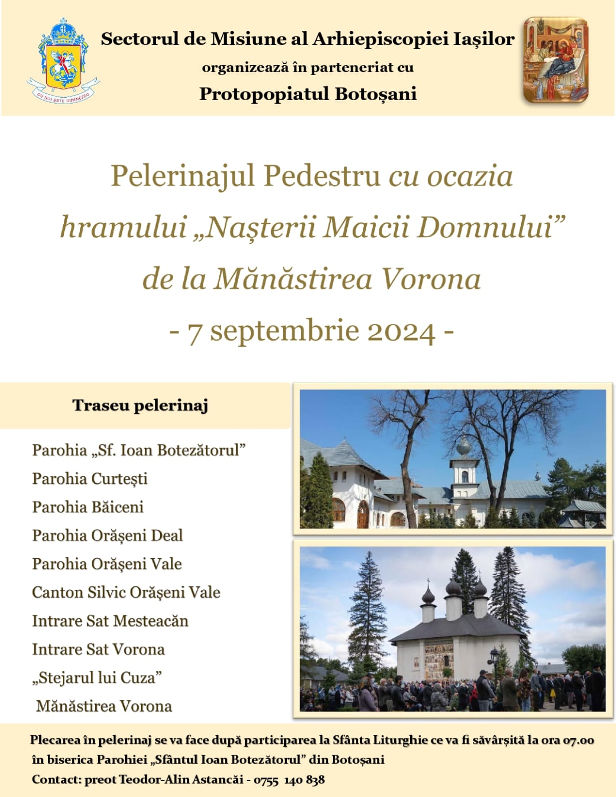 Sectorul de Misiune al Arhiepiscopiei Iașilor organizează două pelerinaje pedestre Sectorul de Misiune al Arhiepiscopiei Iașilor organizează două pelerinaje pedestre