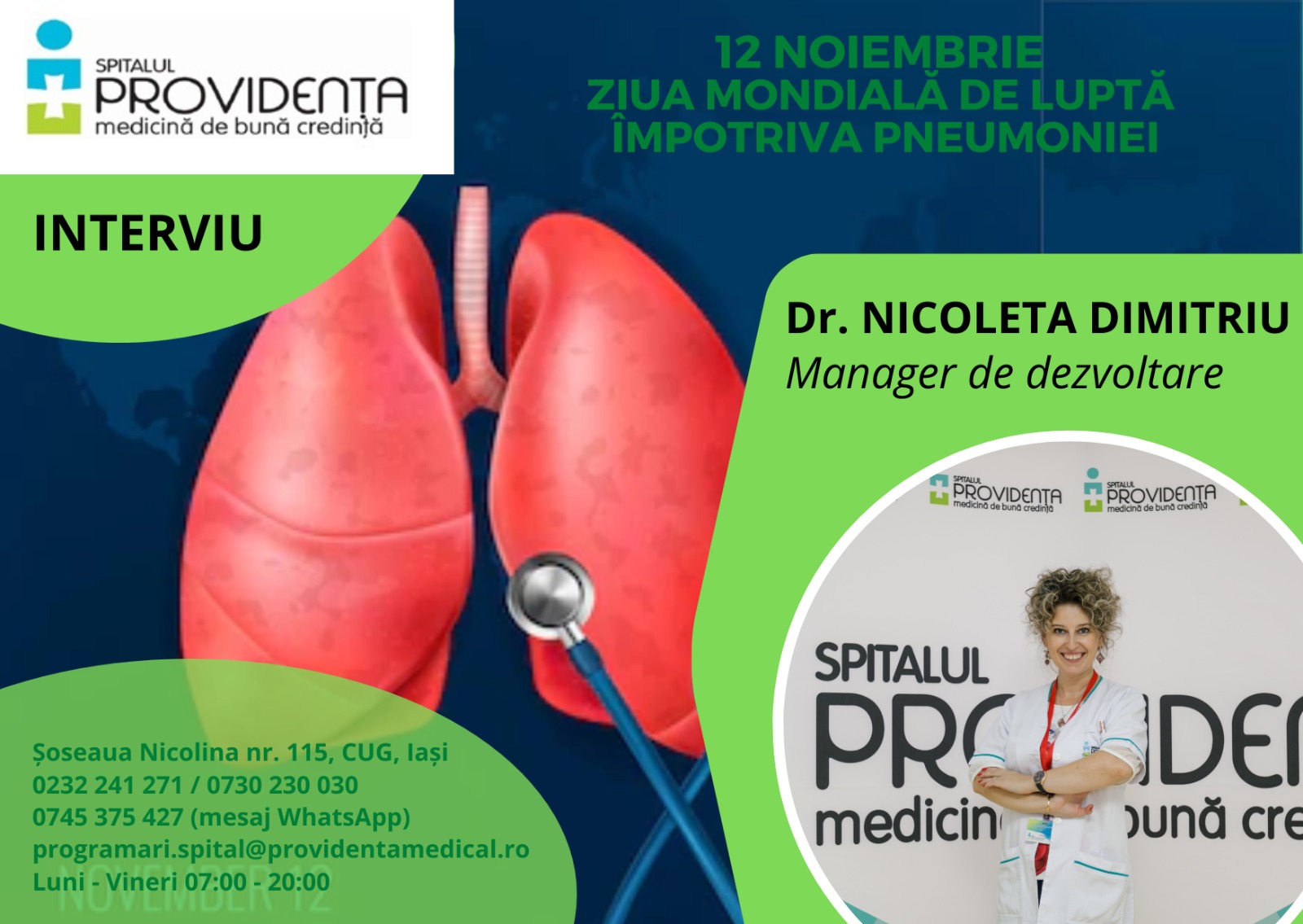 12 noiembrie – Ziua mondială de luptă împotriva pneumoniei