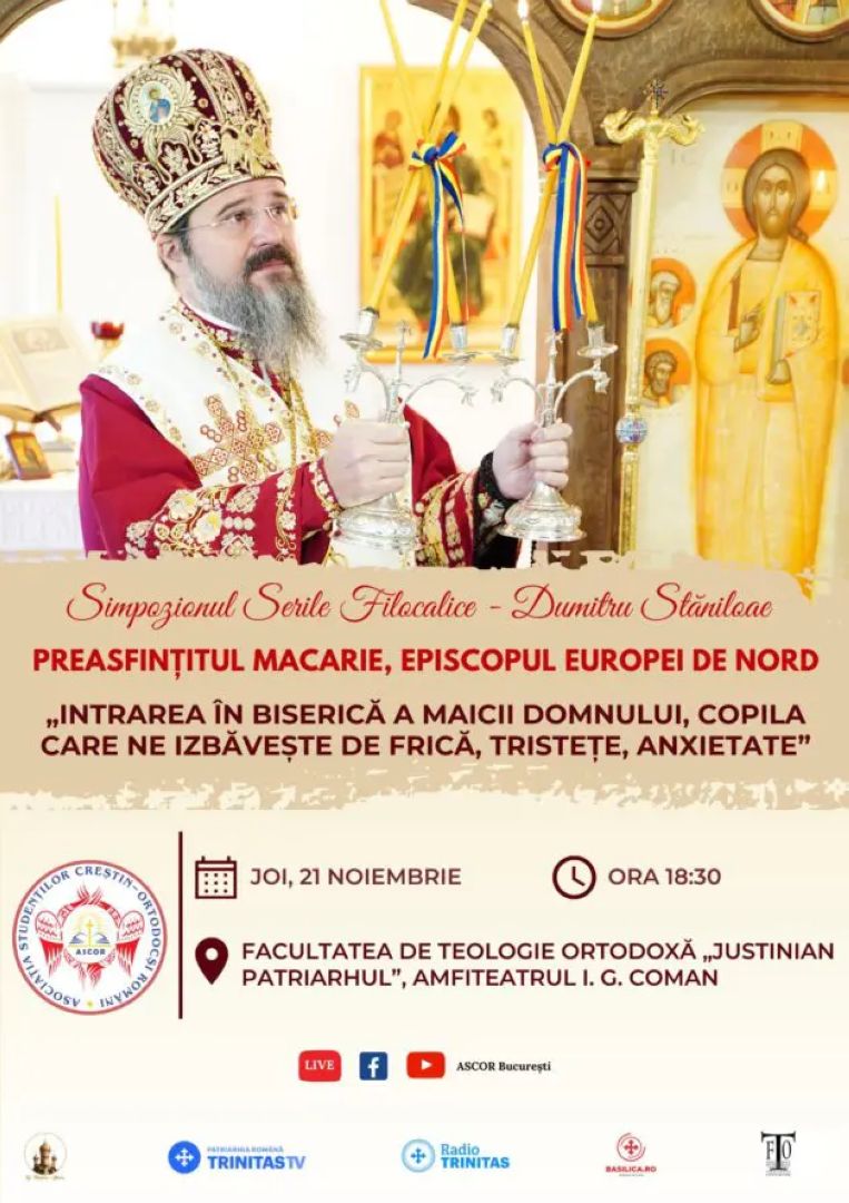 București: PS Macarie le va vorbi tinerilor despre ajutorul oferit de Maica Domnului în lupta cu fricile