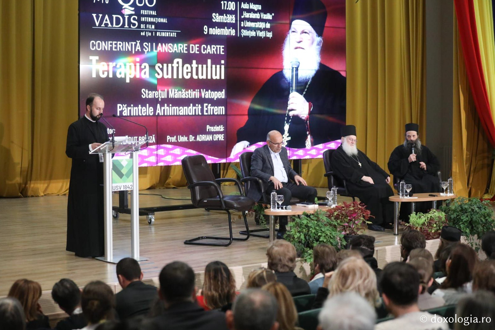 Conferința Terapia sufletului și lansare de carte Arhim. Efrem, Starețul Mănăstirii Vatoped din Athos