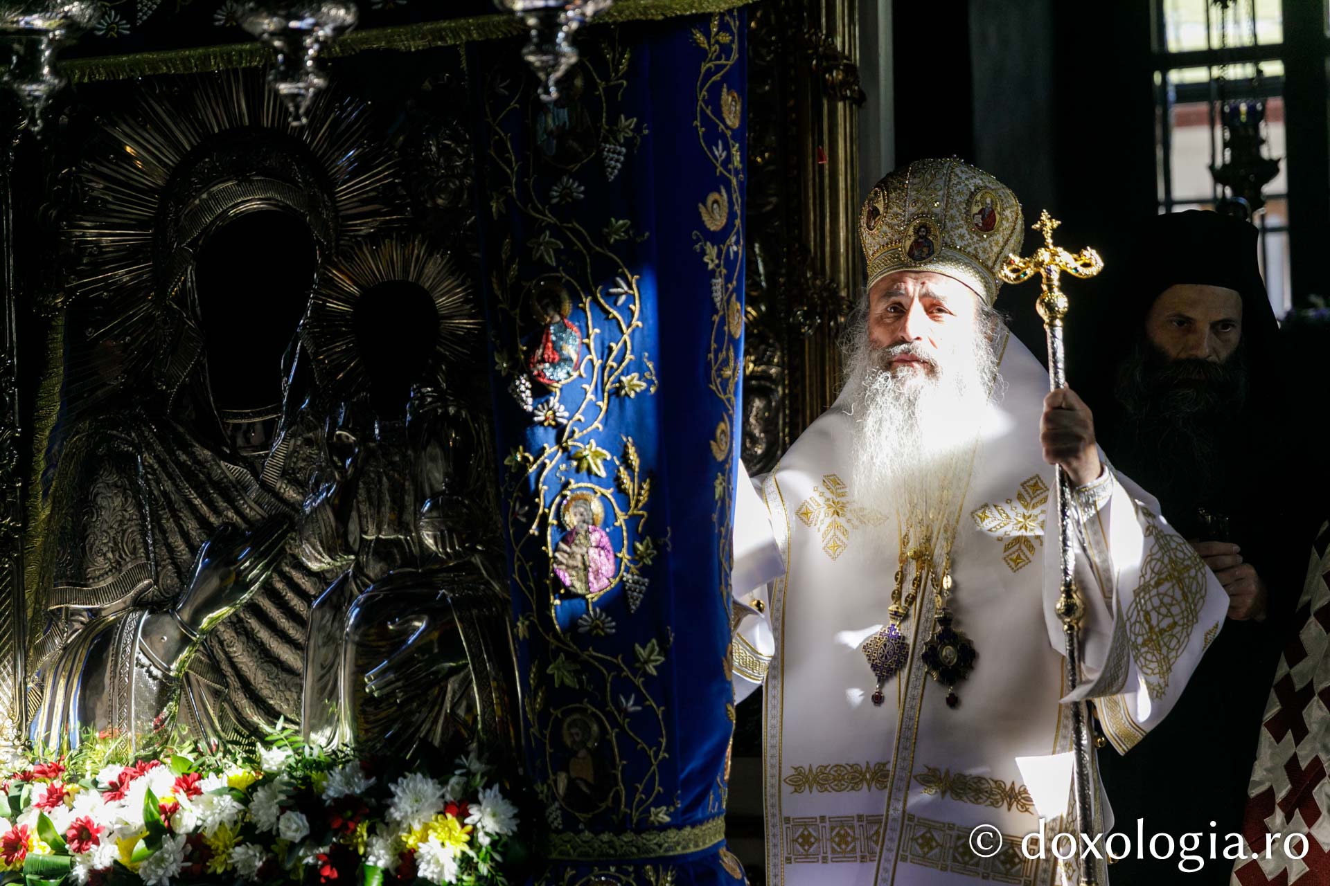 Starețul Efrem Vatopedinul, la hramul Mănăstirii Agapia