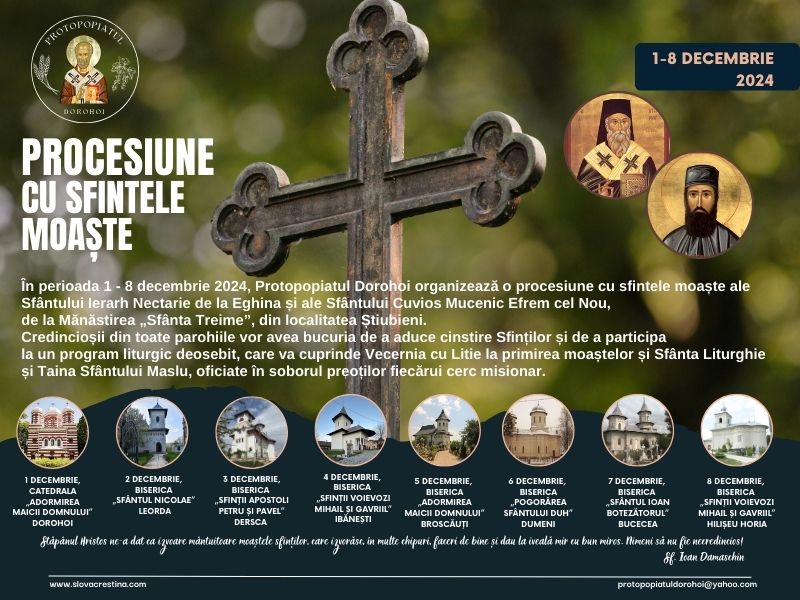 Procesiune în Protopopiatul Dorohoi: Sfinții lui Dumnezeu, izvoare de tămăduire și binecuvântare