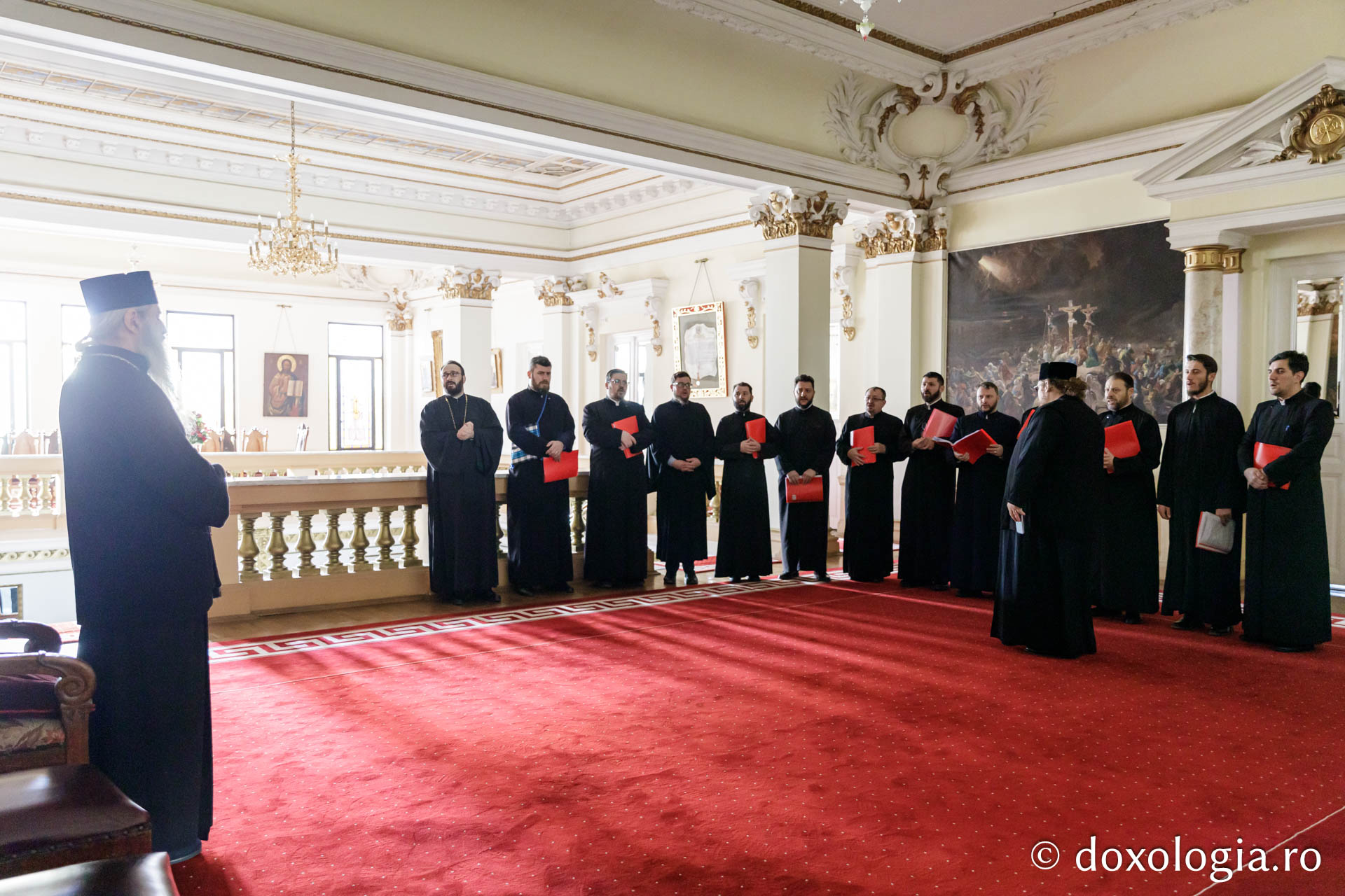 (Foto) Corala Protopopiatului Iași I – Colindători la Reședința Mitropolitană 2024