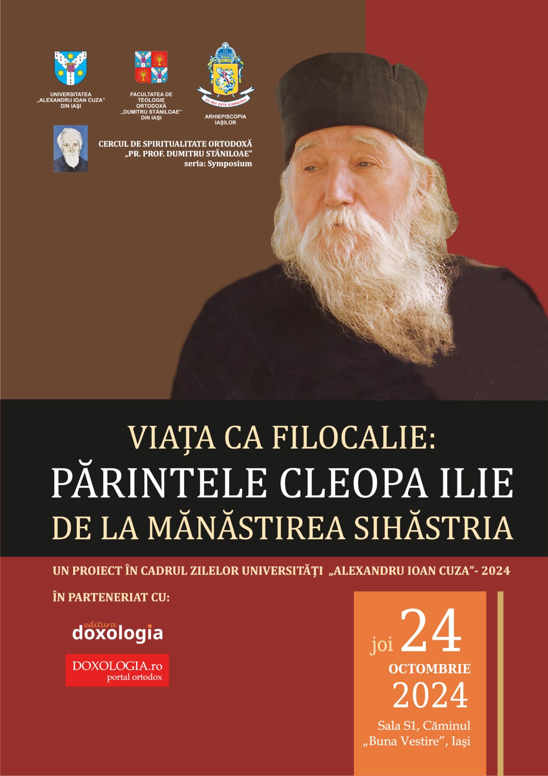Părinții Cleopa Ilie și Paisie Olaru, evocați de studenții Facultății de Teologie din Iași la Cercul de Spiritualiate