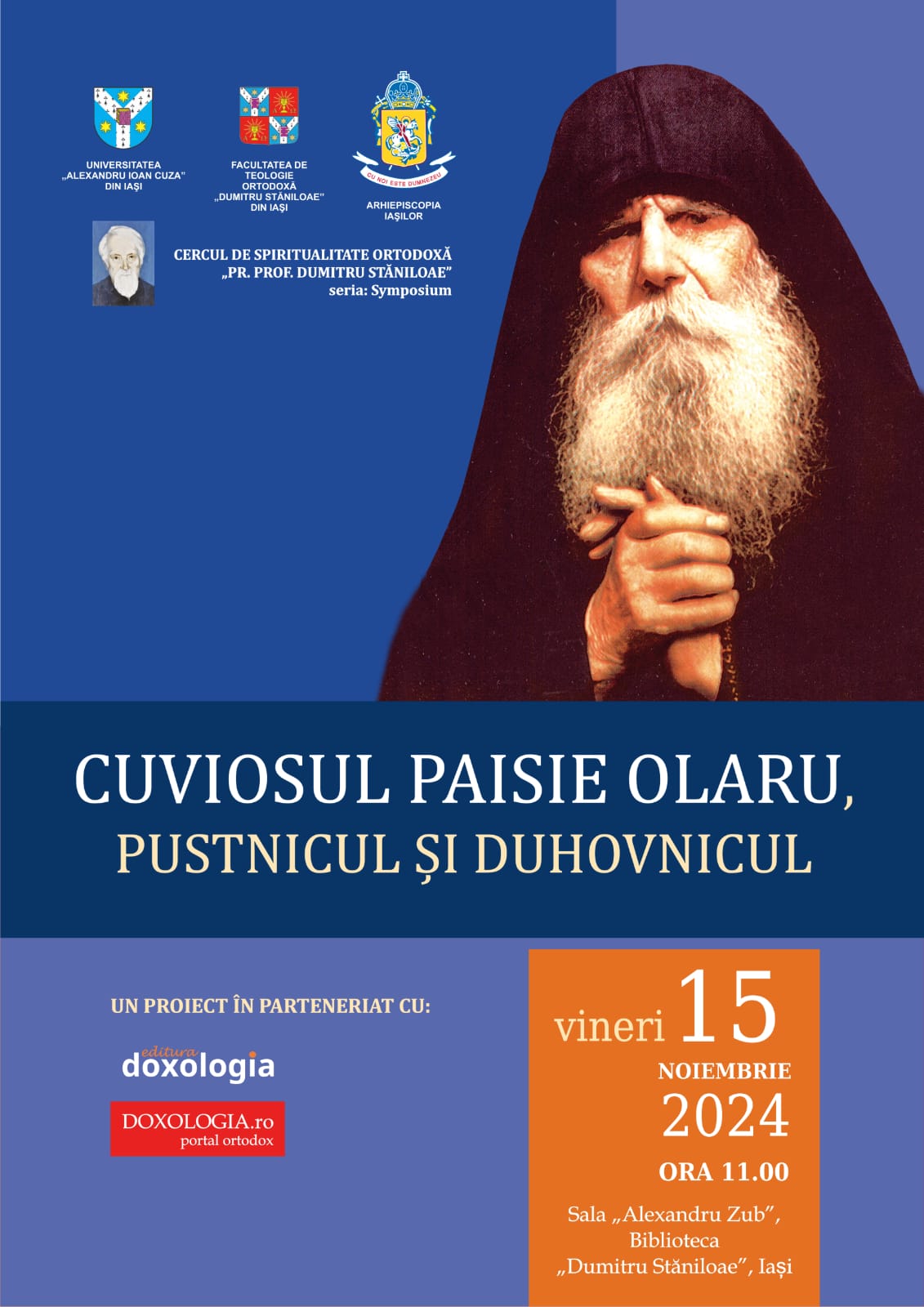 Părinții Cleopa Ilie și Paisie Olaru, evocați de studenții Facultății de Teologie din Iași la Cercul de Spiritualiate