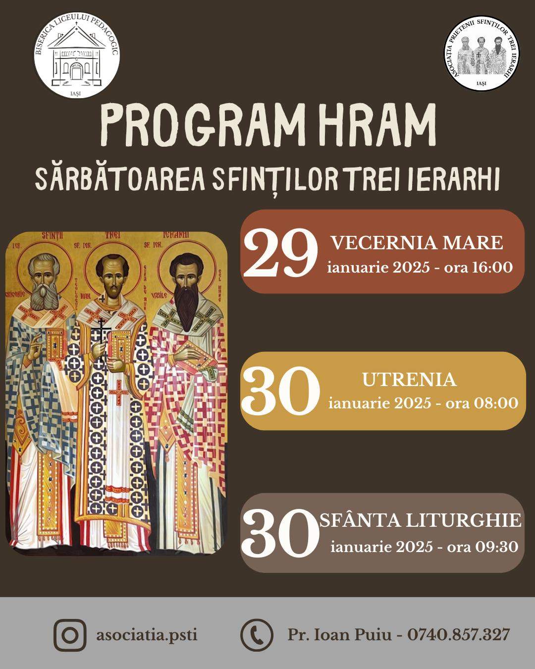 Evenimente care vor avea loc în Arhiepiscopia Iaşilor, în perioada 26 ianuarie – 1 februarie 2025