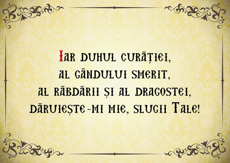 rugăciunea Sfântului Efrem Sirul