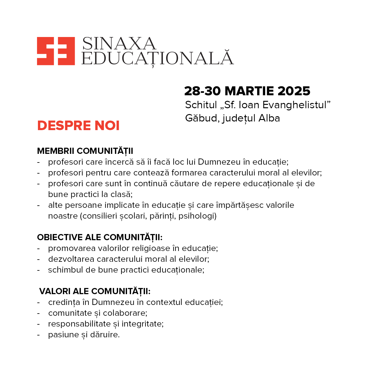 Sinaxa educațională la Schitul Găbud: Profesor pentru generația dopaminergică
