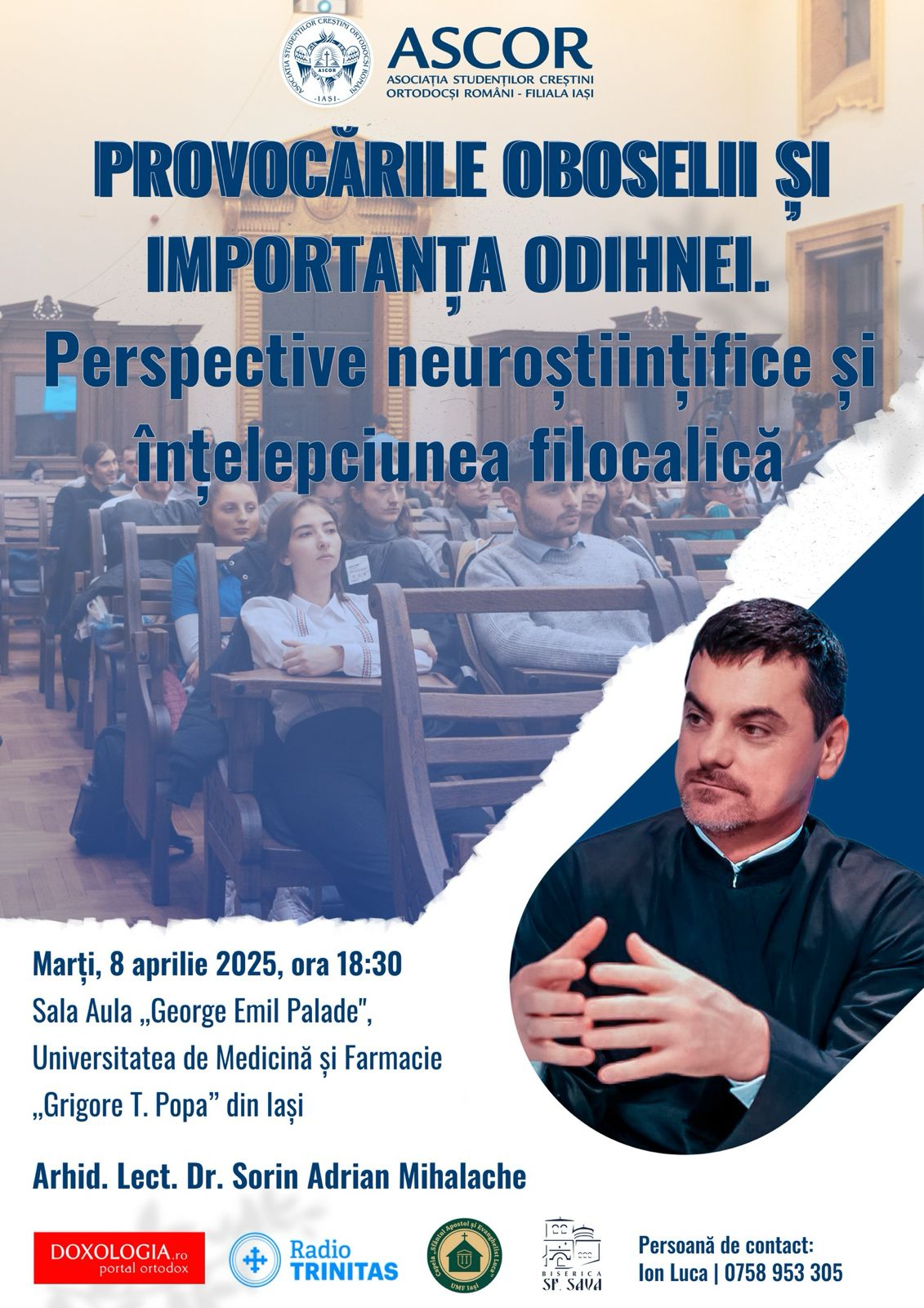 Evenimente care vor avea loc în Arhiepiscopia Iaşilor, în perioada 6-12 aprilie 2025