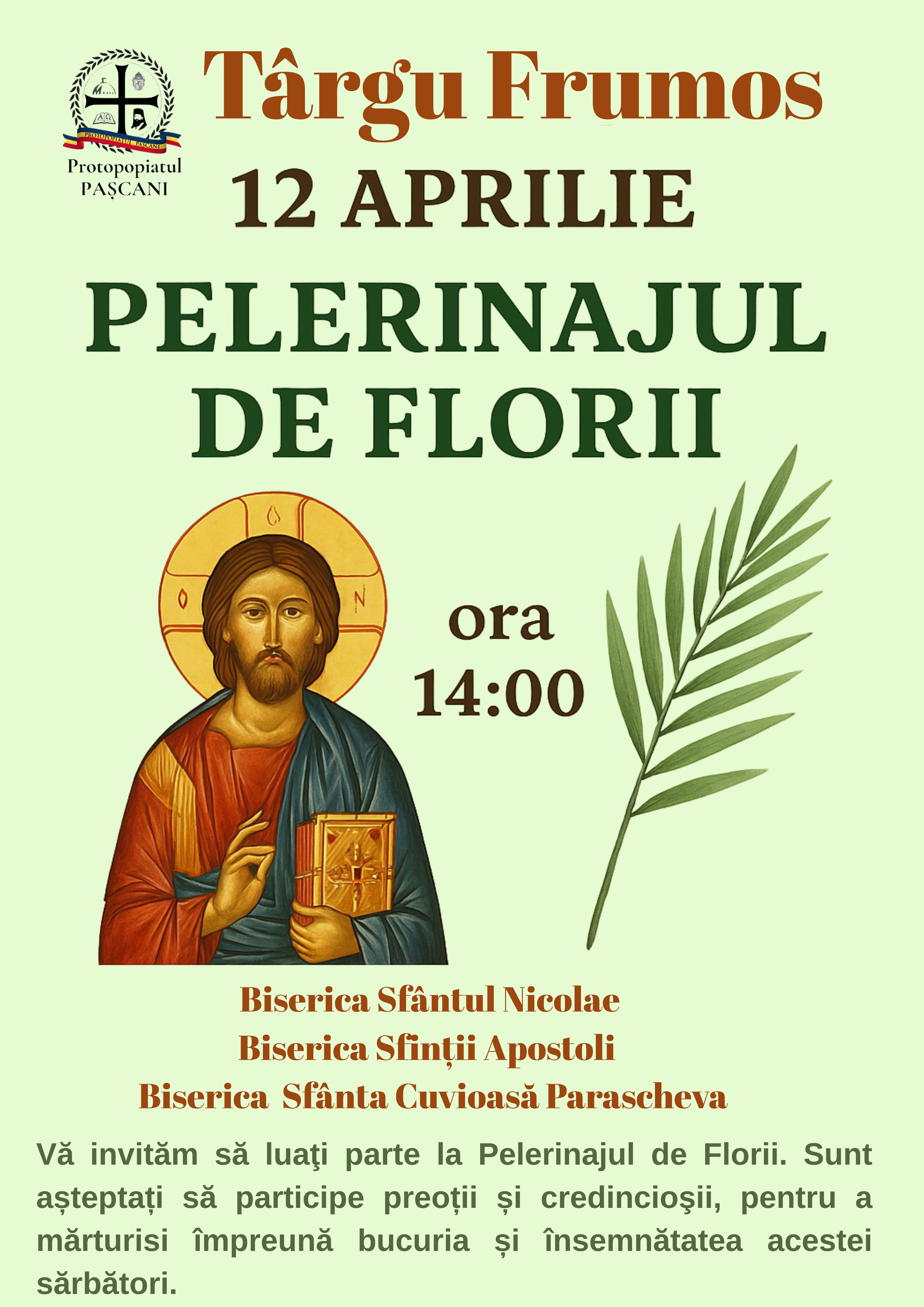 Evenimente care vor avea loc în Arhiepiscopia Iaşilor, în perioada 6-12 aprilie 2025