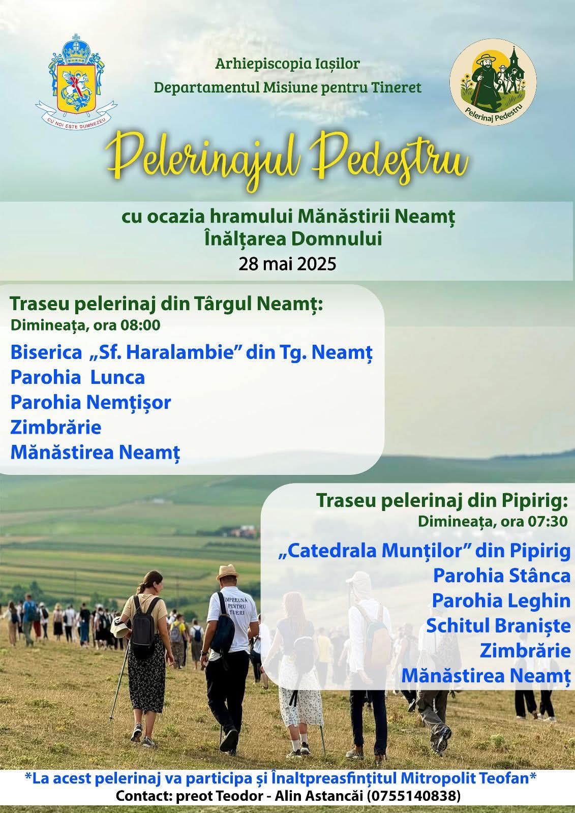 Pelerinaj pedestru la Mănăstirea Neamț