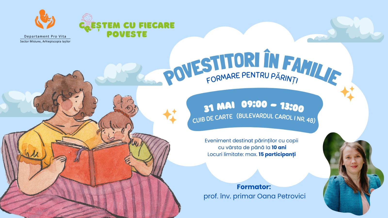 Povești care apropie: atelier de formare pentru părinți despre bucuria lecturii în familie Povești care apropie: atelier de formare pentru părinți despre bucuria lecturii în familie
