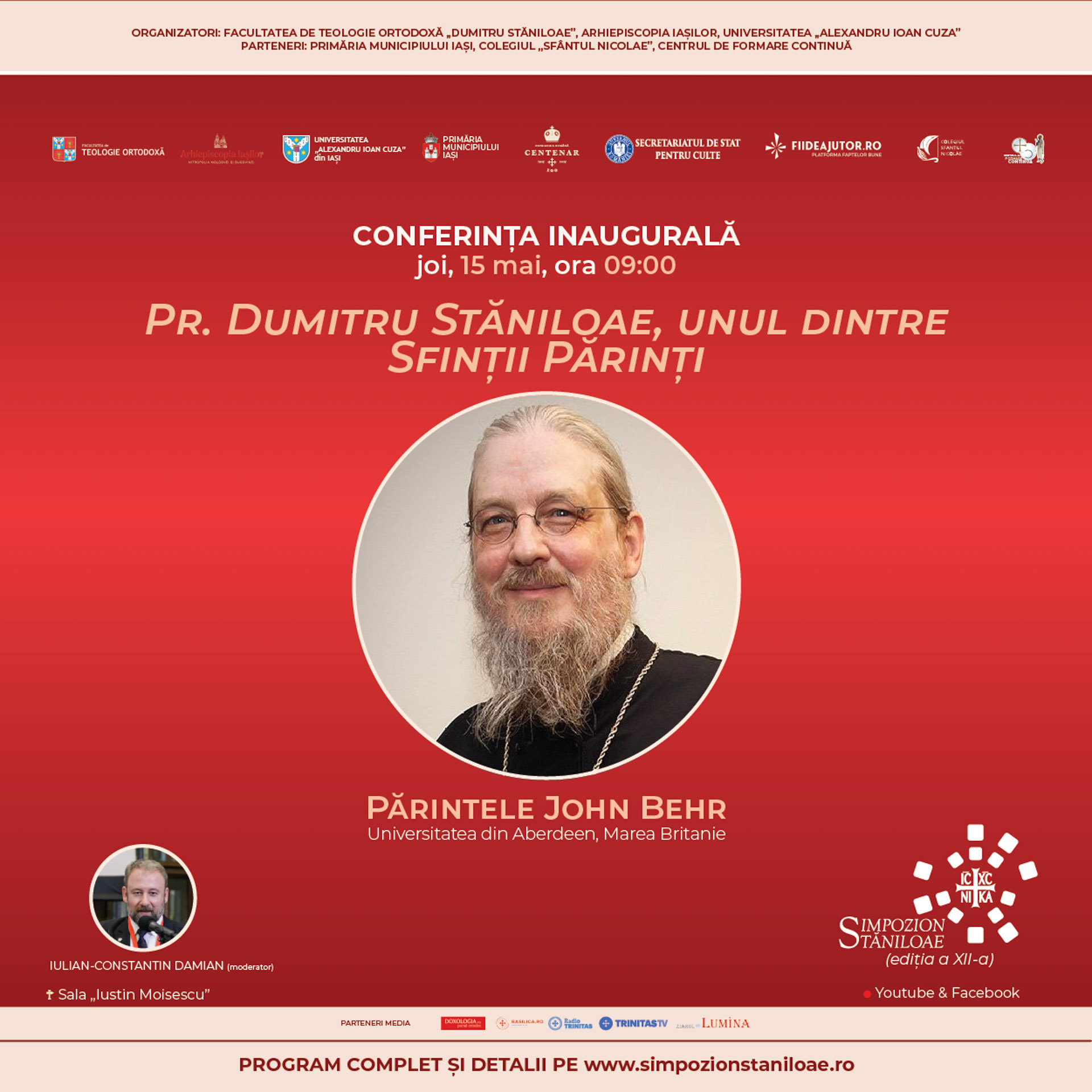 Simpozionul Internațional „Dumitru Stăniloae” – Ediția a XII-a, Iași, 14–16 mai 2025