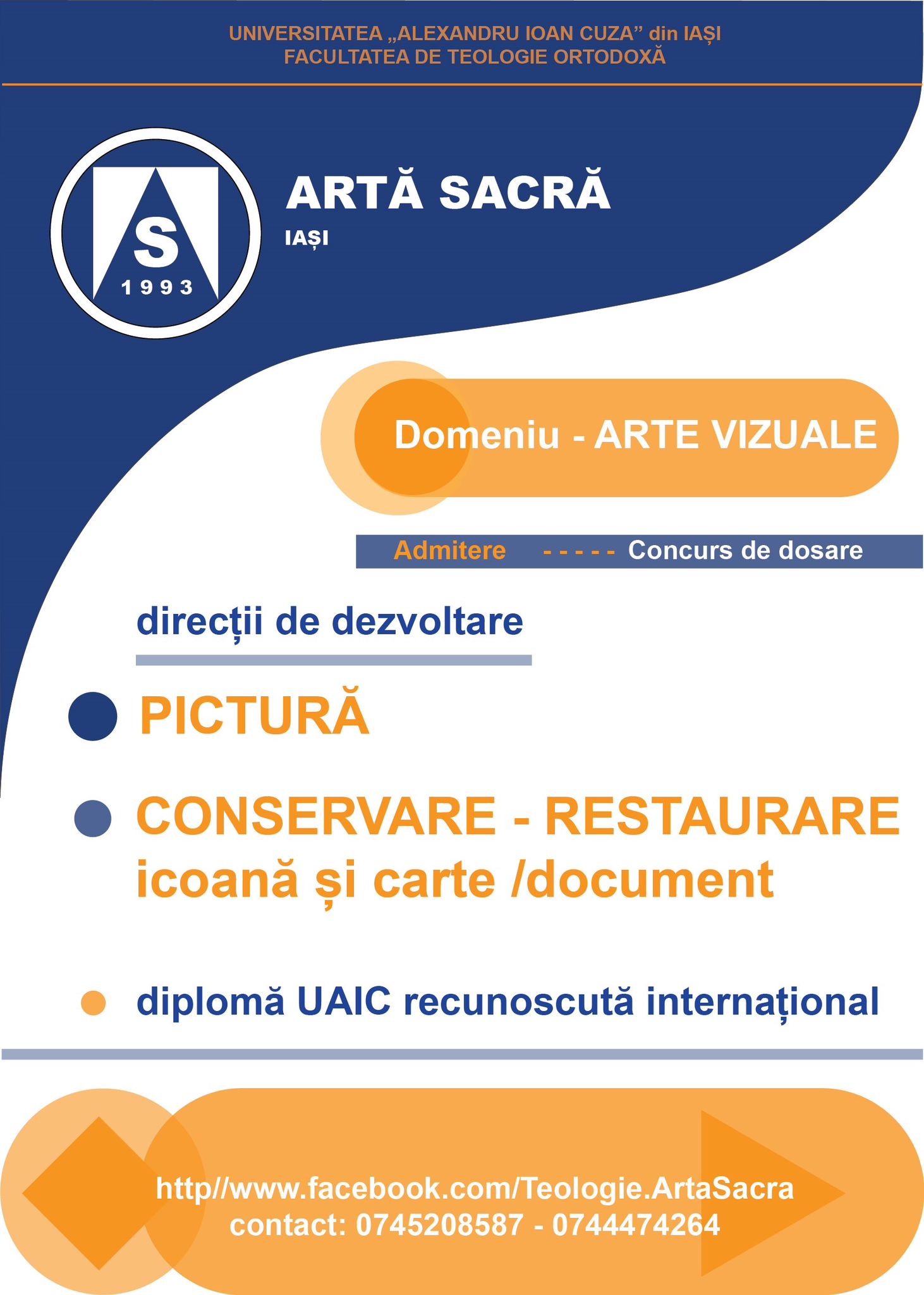 Facultatea de Teologie din Iași deschide înscrierile la specializarea „Artă Sacră” – formare în pictură bisericească și restaurare