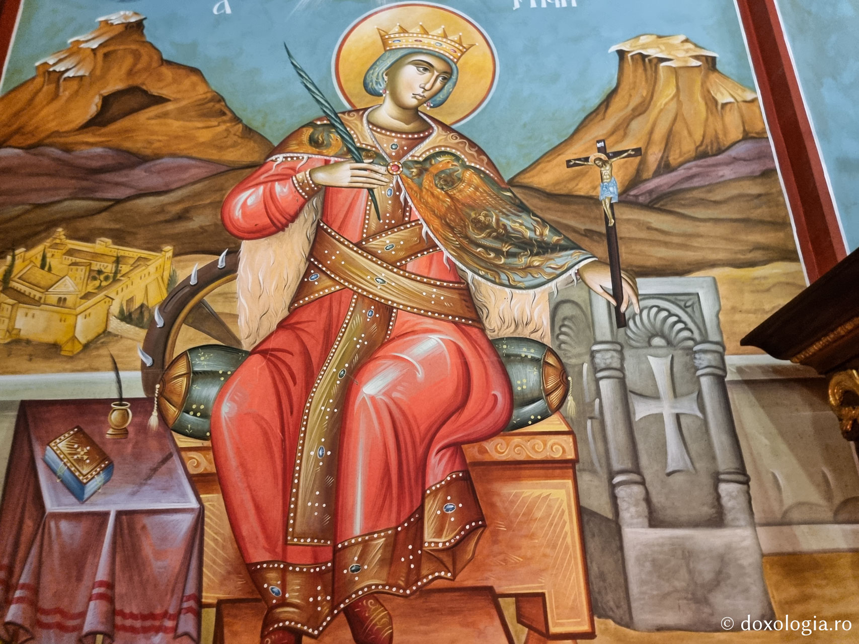 Piatra pe care a fost martirizată Sfânta Mare Muceniță Ecaterina