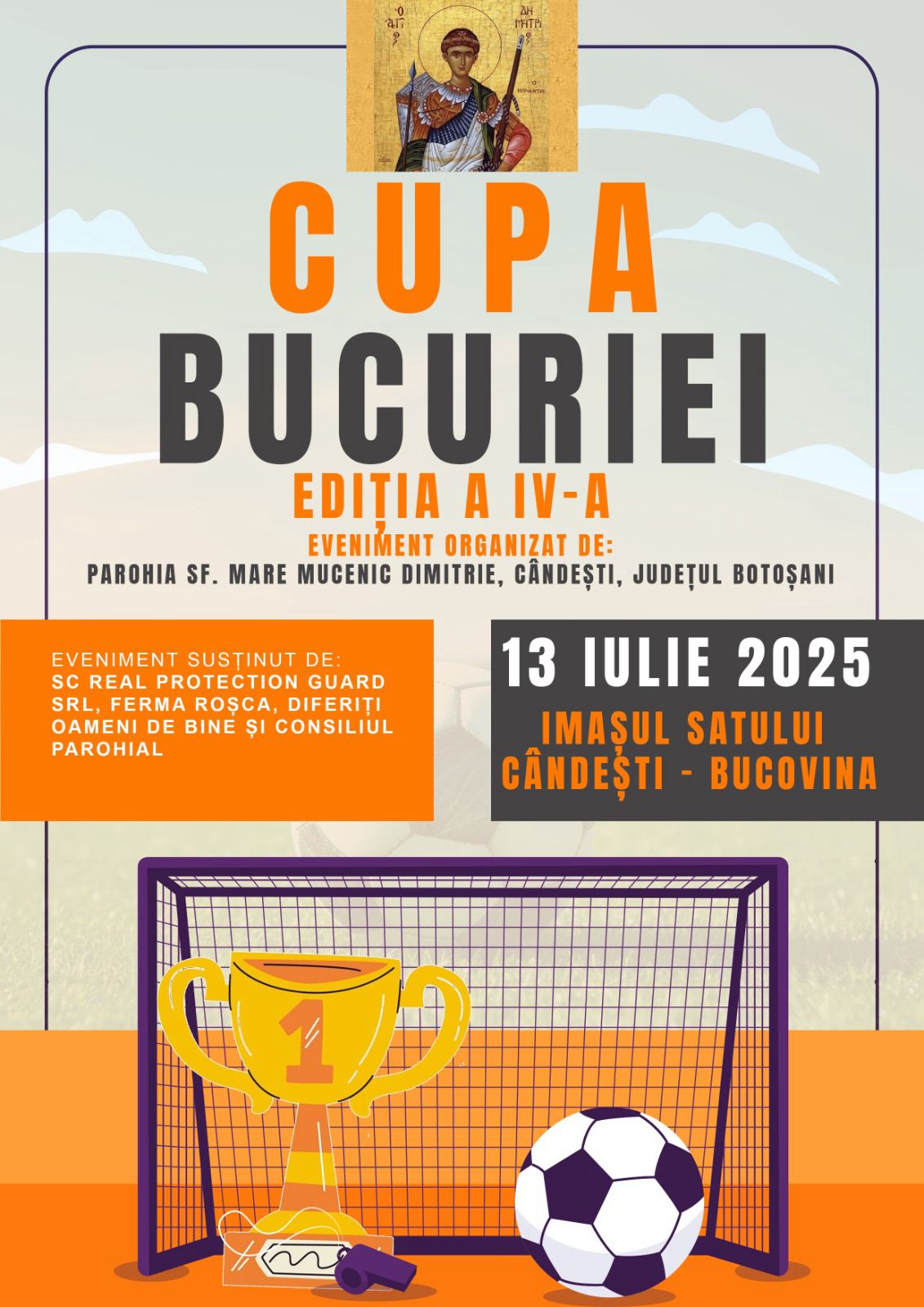 Evenimente care vor avea loc în Arhiepiscopia Iaşilor, în perioada 13-19 iulie 2025