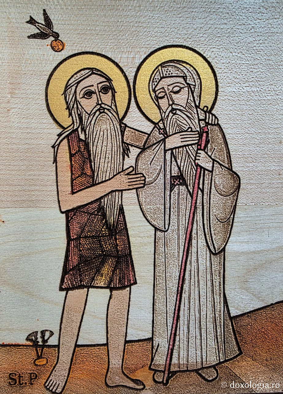 Sfântul Cuvios Pavel Tebeul și Sfântul Cuvios Antonie cel Mare