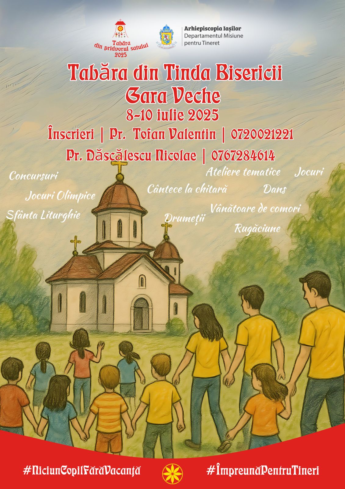 Tabăra din Tinda bisericii afiș eveniment