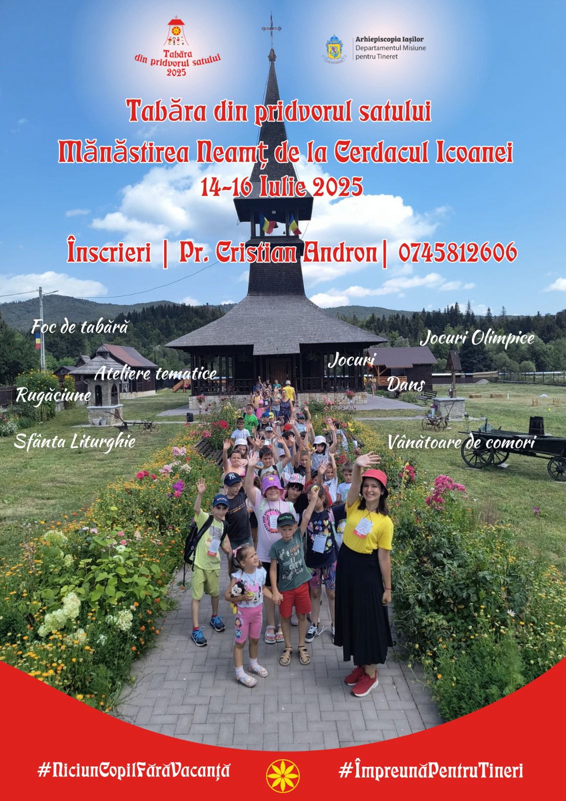 Evenimente care vor avea loc în Arhiepiscopia Iaşilor, în perioada 13-19 iulie 2025