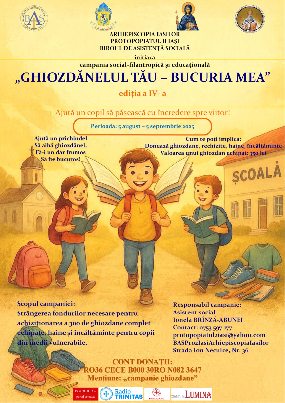 O nouă campanie social-filantropică și educațională, demarată de Protopopiatul Iași II