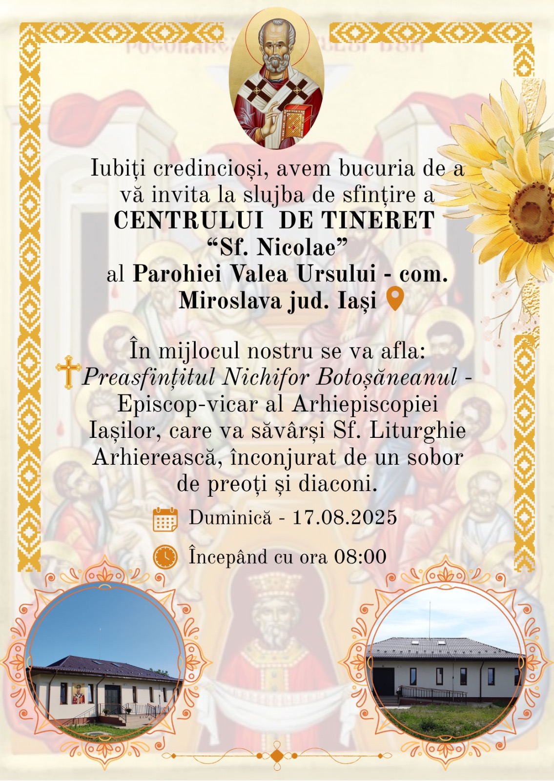 Evenimente care vor avea loc în Arhiepiscopia Iaşilor, în perioada 17-23 august 2025