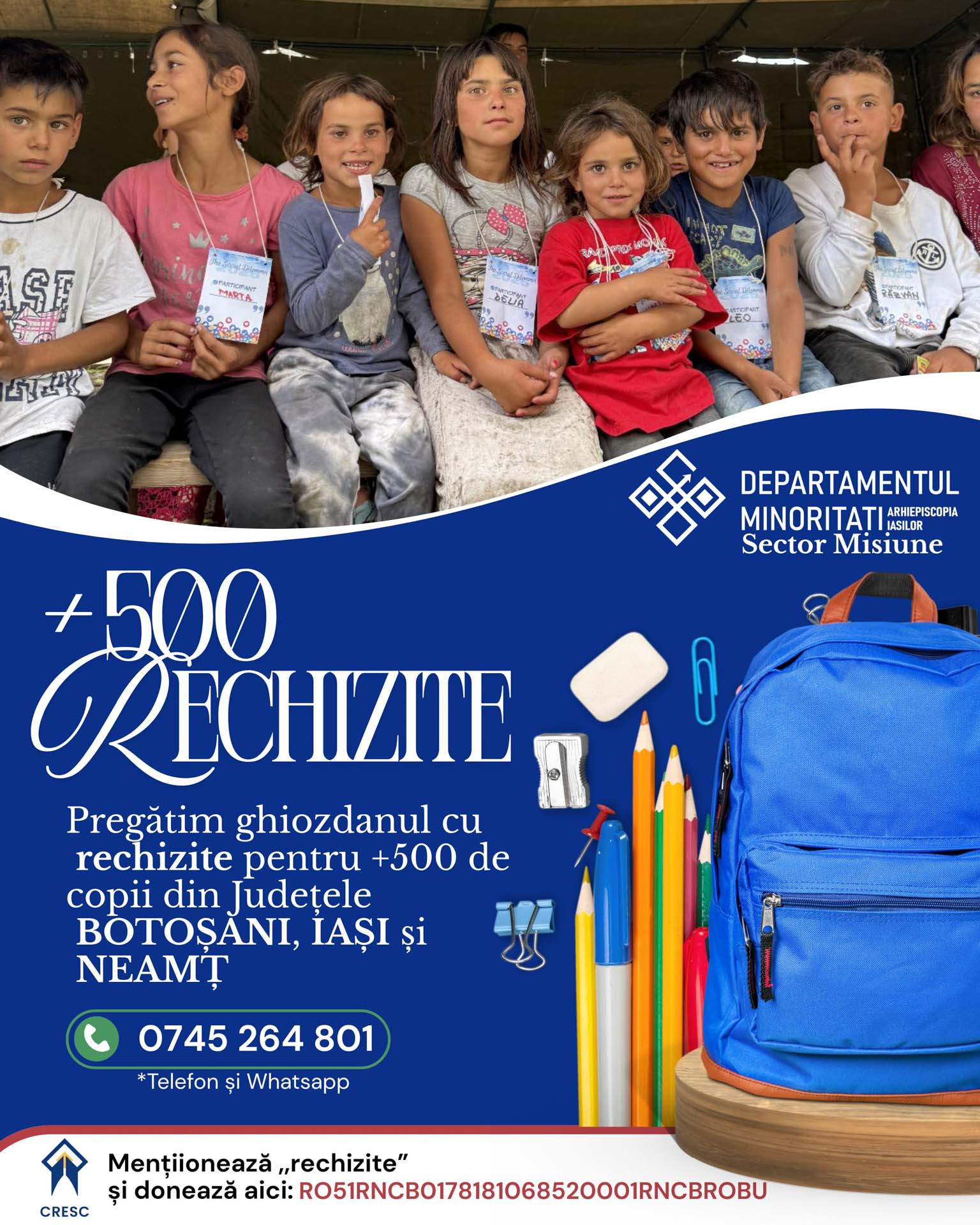+500 de motive să zâmbească: campanie de sprijin pentru copiii din județele Botoșani, Iași și Neamț +500 de motive să zâmbească: campanie de sprijin pentru copiii din județele Botoșani, Iași și Neamț