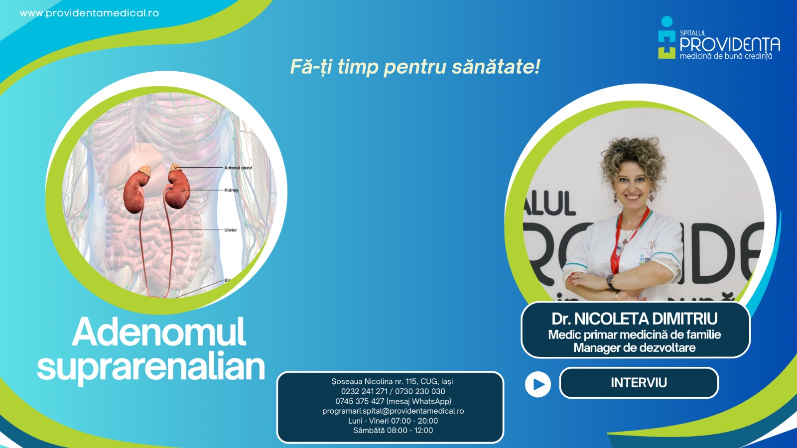 Adenomul suprarenalian  – interviu cu dr. Nicoleta Dimitriu