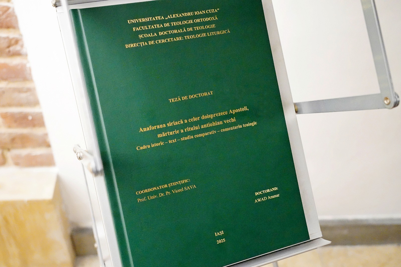 Noi doctori la Facultatea de Teologie Ortodoxă din Iași. Tezele, realizate la disciplina Liturgică