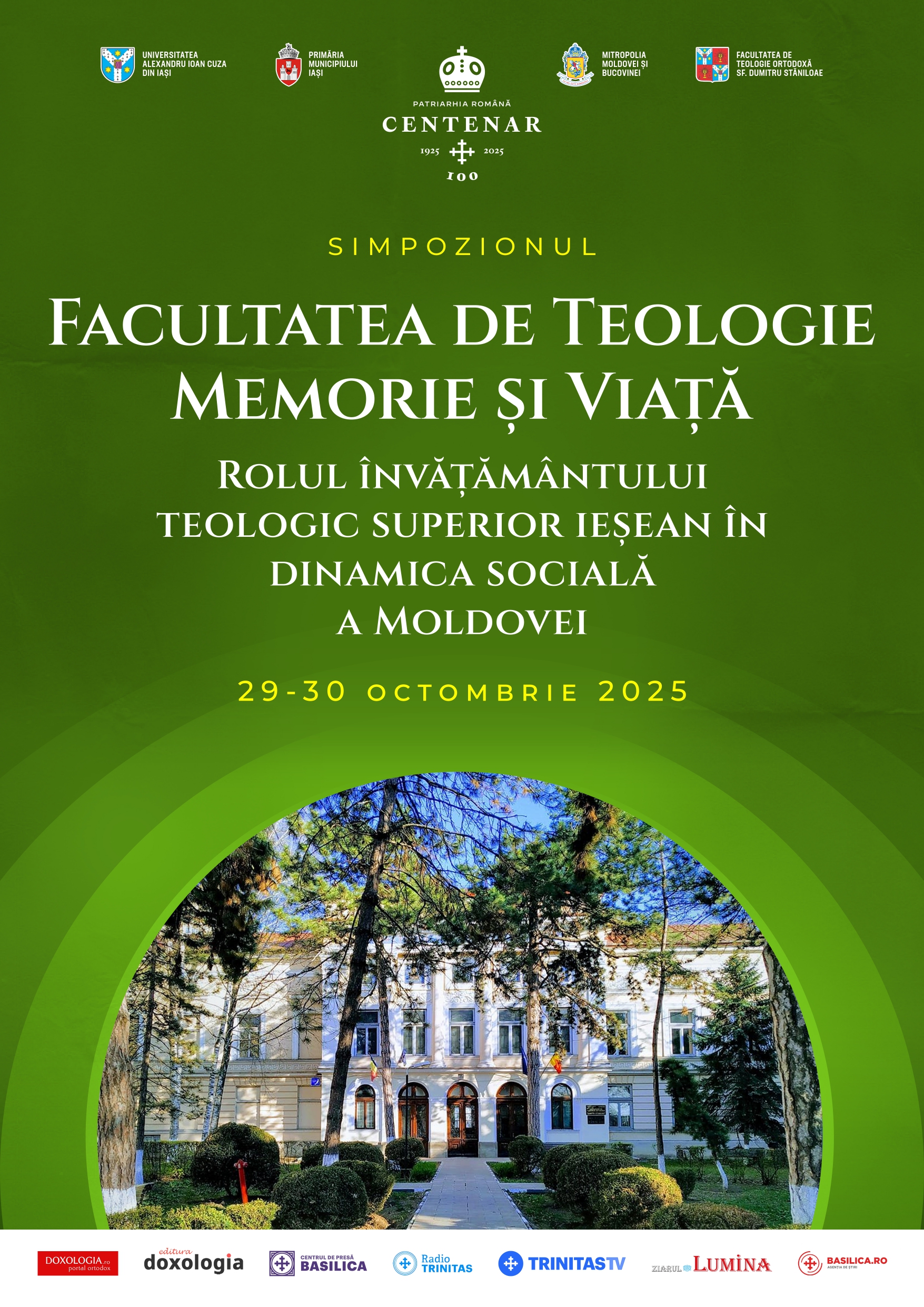 Simpozion aniversar la Facultatea de Teologie Ortodoxă din Iași: „Memorie și viață”