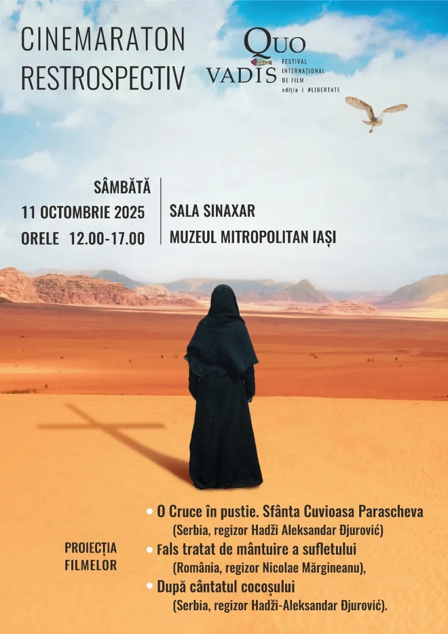 Cinemaraton retrospectiv Quo Vadis, dedicat pelerinilor Sfintei Parascheva, la Muzeul Mitropolitan din Iași Cinemaraton retrospectiv Quo Vadis, dedicat pelerinilor Sfintei Parascheva, la Muzeul Mitropolitan din Iași