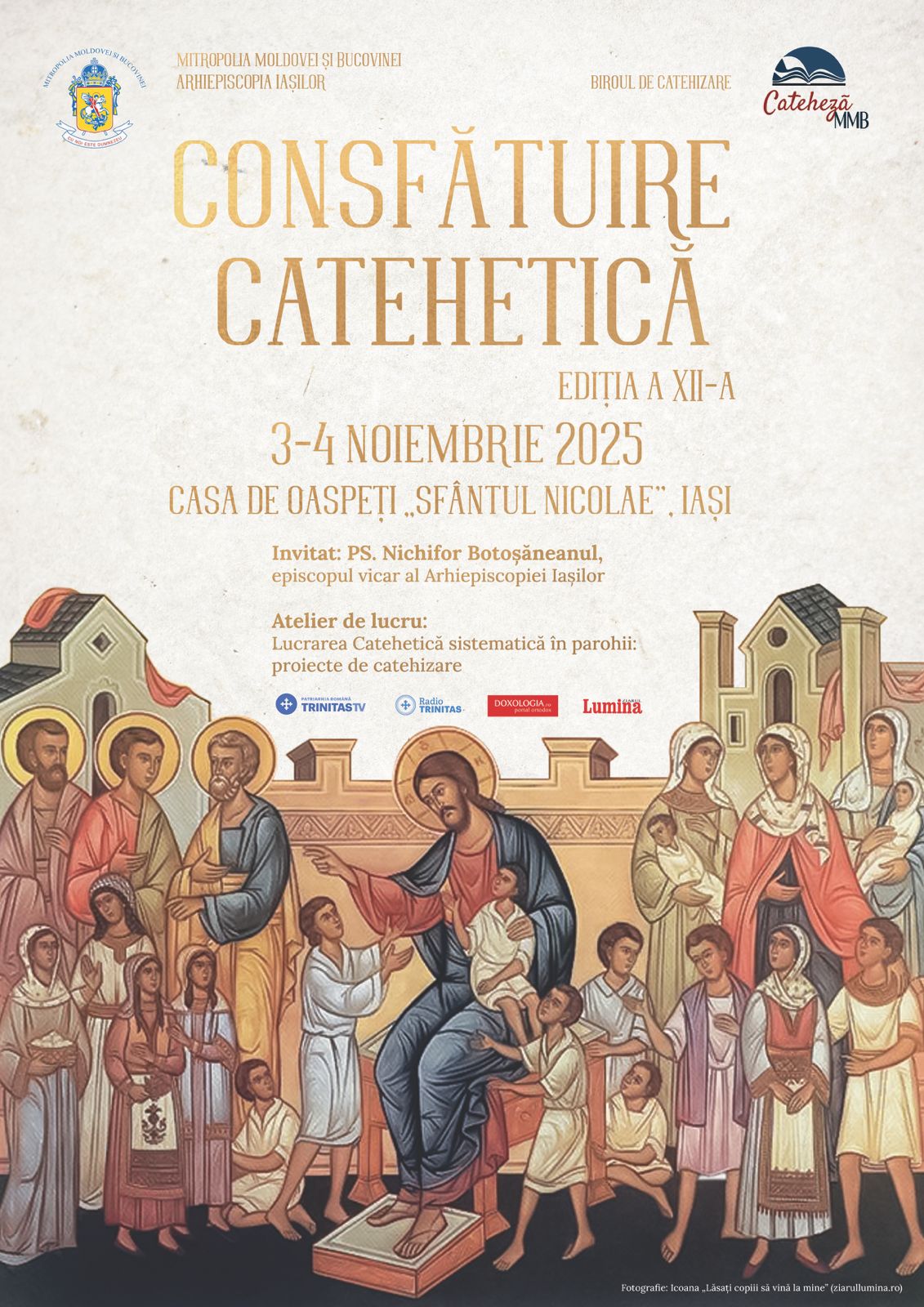 Evenimente care vor avea loc în Arhiepiscopia Iaşilor, în perioada 2-8 noiembrie 2025