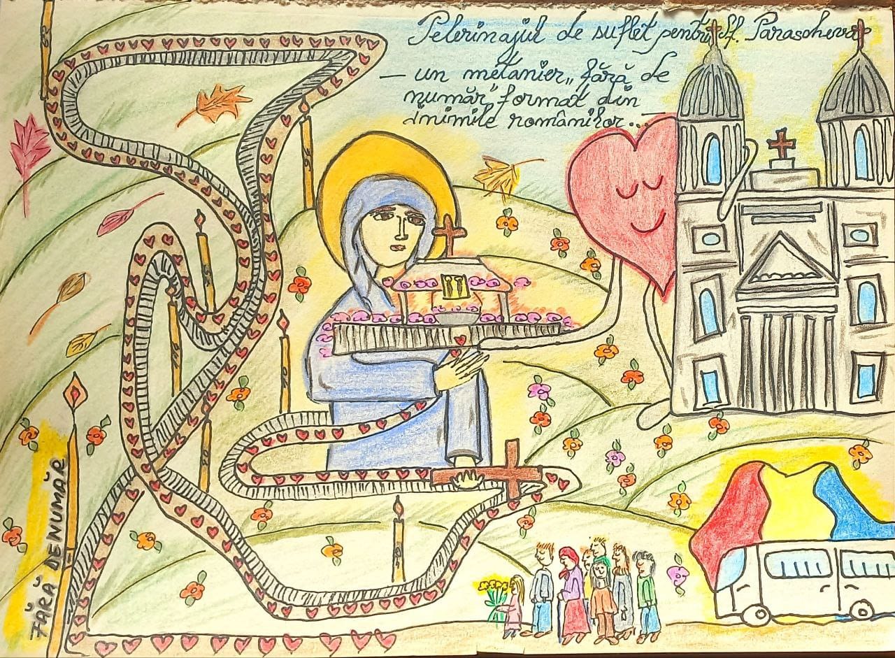 Dar în culori: povestea unei imagini inspirate de pelerinii Sfintei Parascheva Dar în culori: povestea unei imagini inspirate de pelerinii Sfintei Parascheva