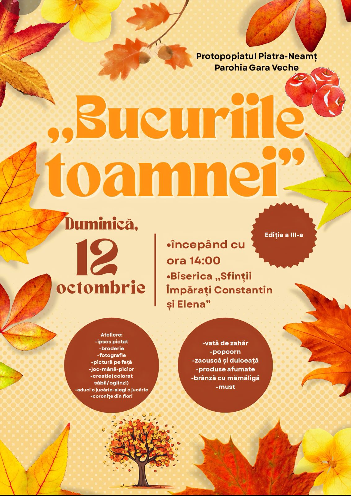 Evenimente care vor avea loc în Arhiepiscopia Iaşilor, în perioada 12-18 octombrie 2025