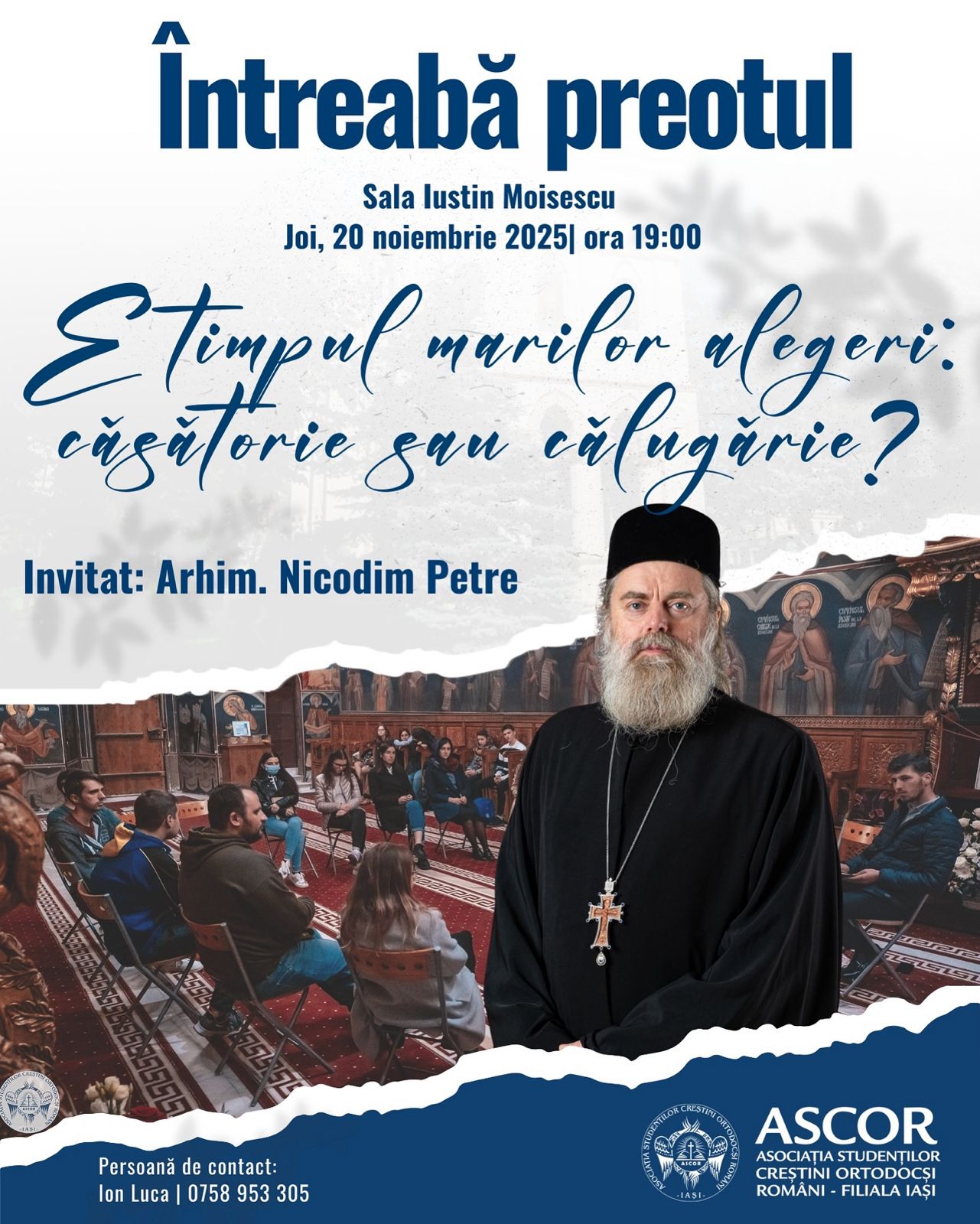 Evenimente care vor avea loc în Arhiepiscopia Iaşilor, în perioada 16-22 noiembrie 2025