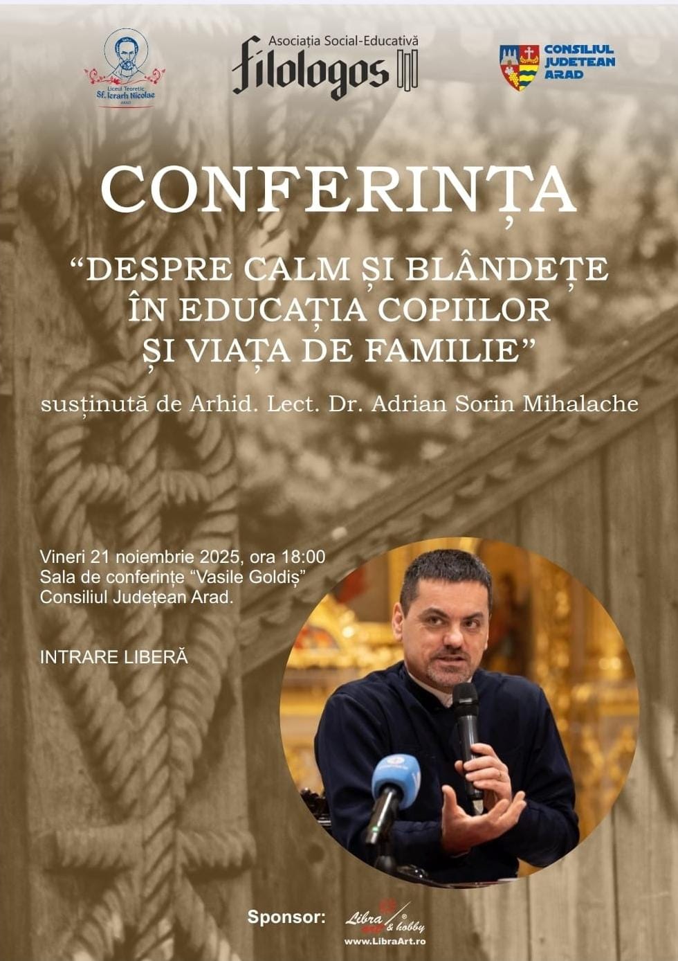 Arhid. lect. univ. dr. Adrian Sorin Mihalache va susține o serie de conferințe naționale despre familie, educație și liniștea interioară