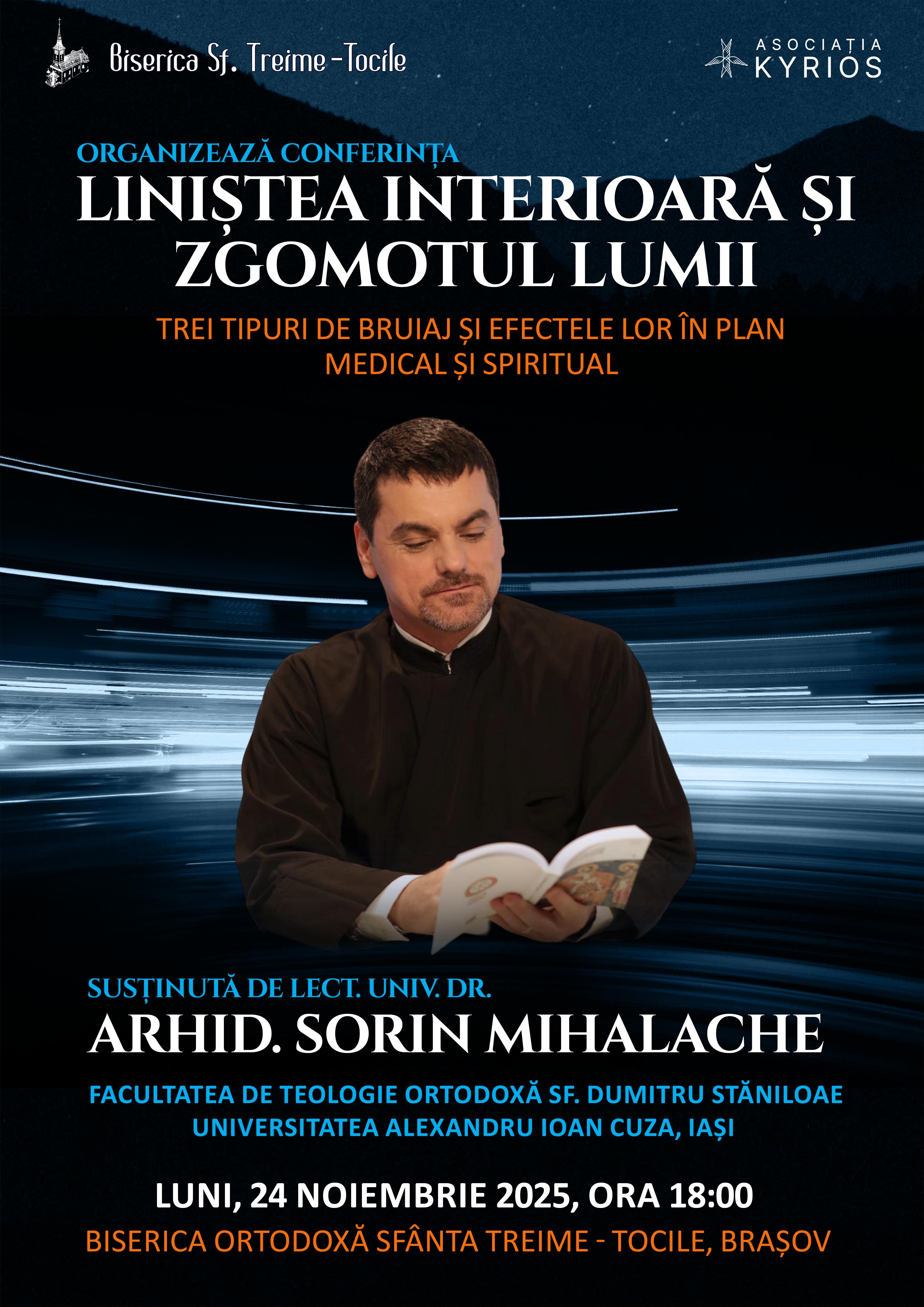 Arhid. lect. univ. dr. Adrian Sorin Mihalache va susține o serie de conferințe naționale despre familie, educație și liniștea interioară