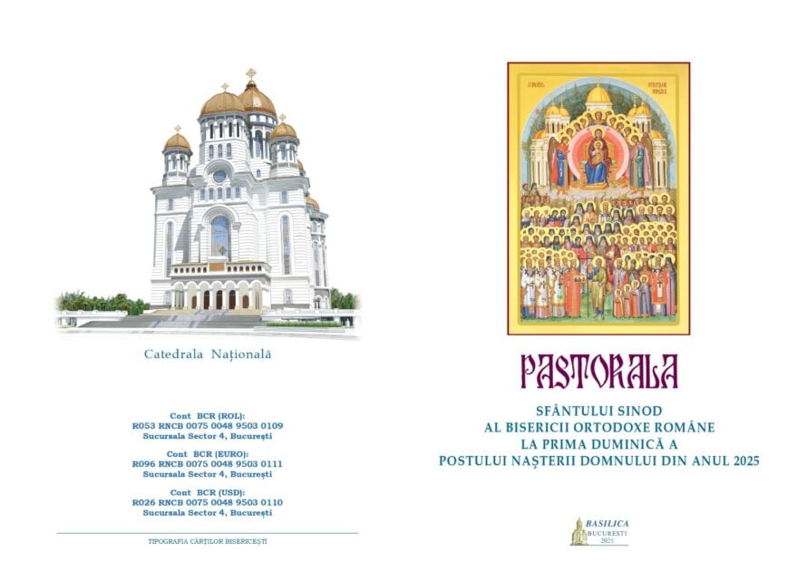 coperta Pastoralei Sf. Sinod al Bisericii Ortodoxe Române la prima Duminică a Postului Nașterii Domnului 2025