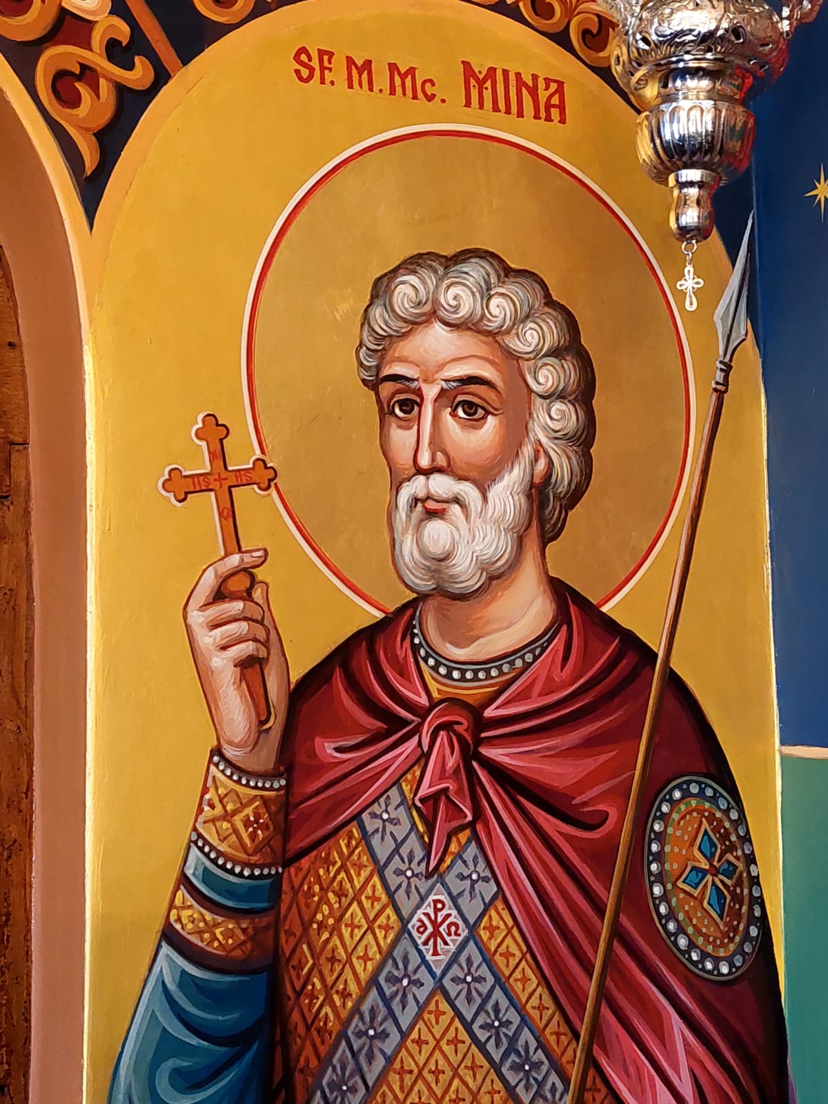 Sfântul Mare Mucenic Mina, cinstit cu evlavie la schitul din apropierea orașului Târgu Neamț