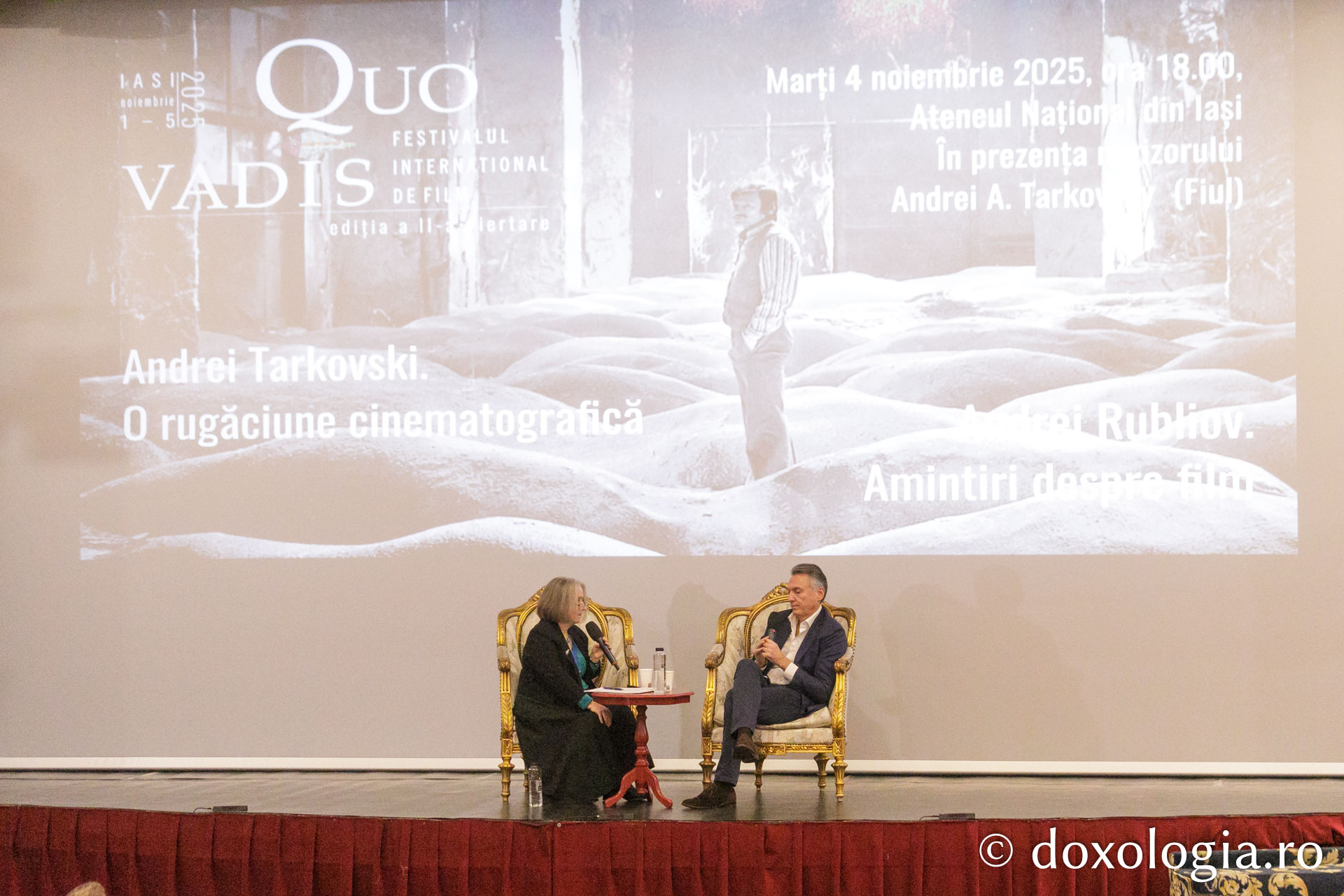 Proiecția filmelor „Andrei Tarkovski. O rugăciune cinematografică” și „Andrei Rubliov. Amintiri despre film”