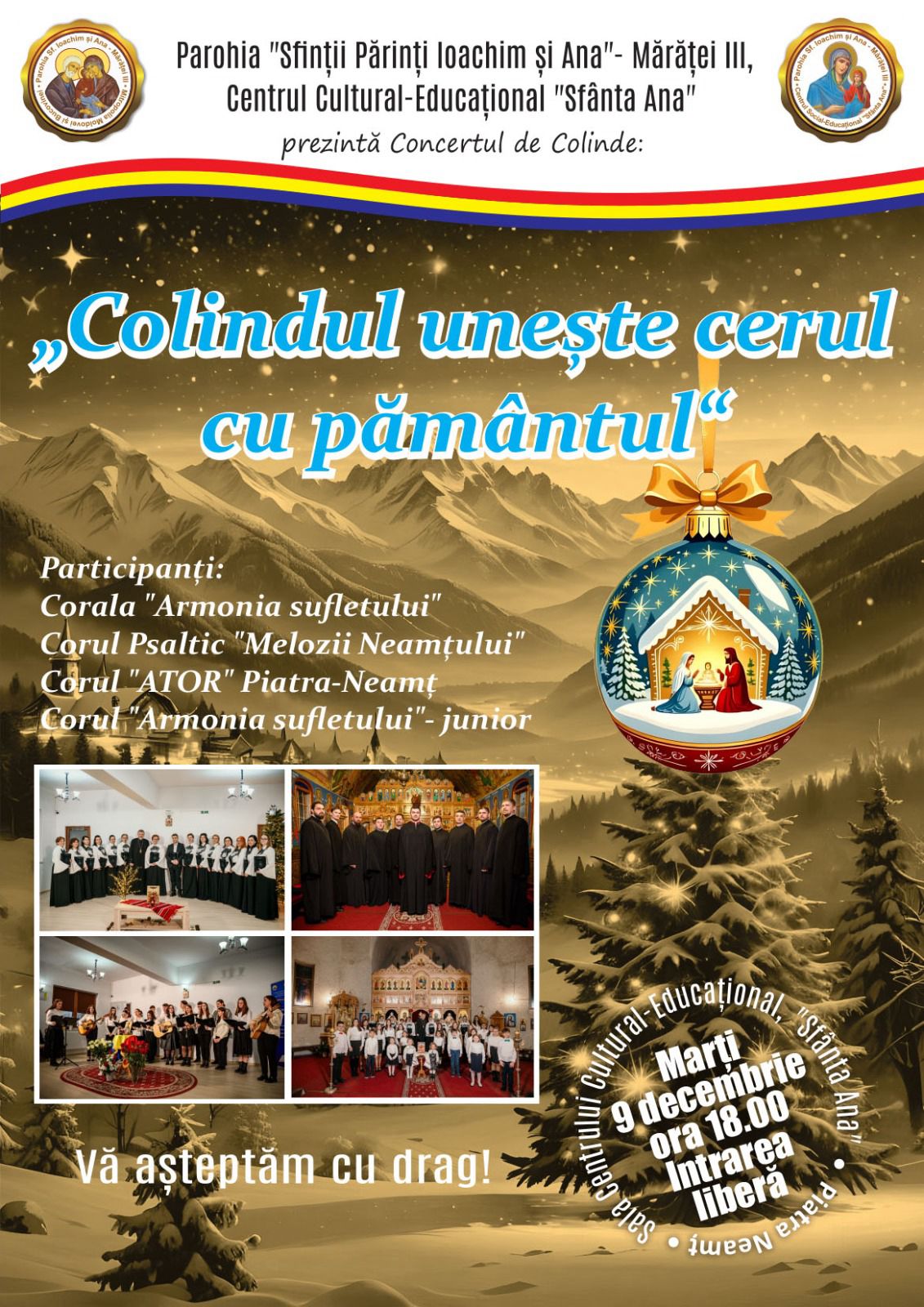 Evenimente care vor avea loc în Arhiepiscopia Iaşilor, în perioada 7-13 decembrie 2025