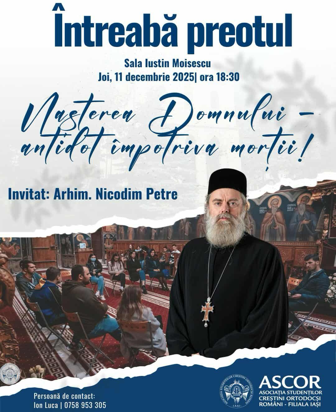 Evenimente care vor avea loc în Arhiepiscopia Iaşilor, în perioada 7-13 decembrie 2025