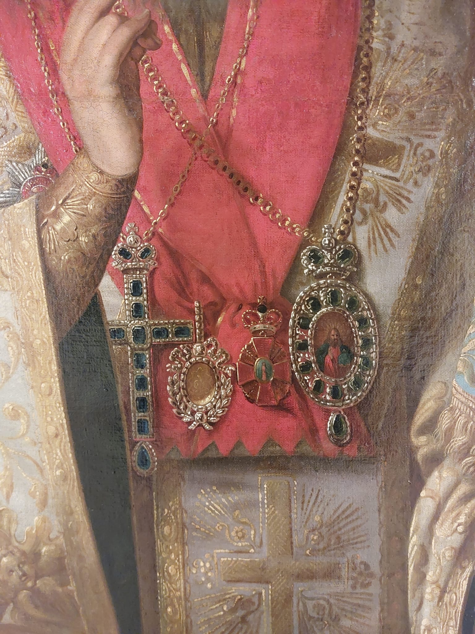 Tabloul Mitropolitului Veniamin Costachi în veșminte liturgice