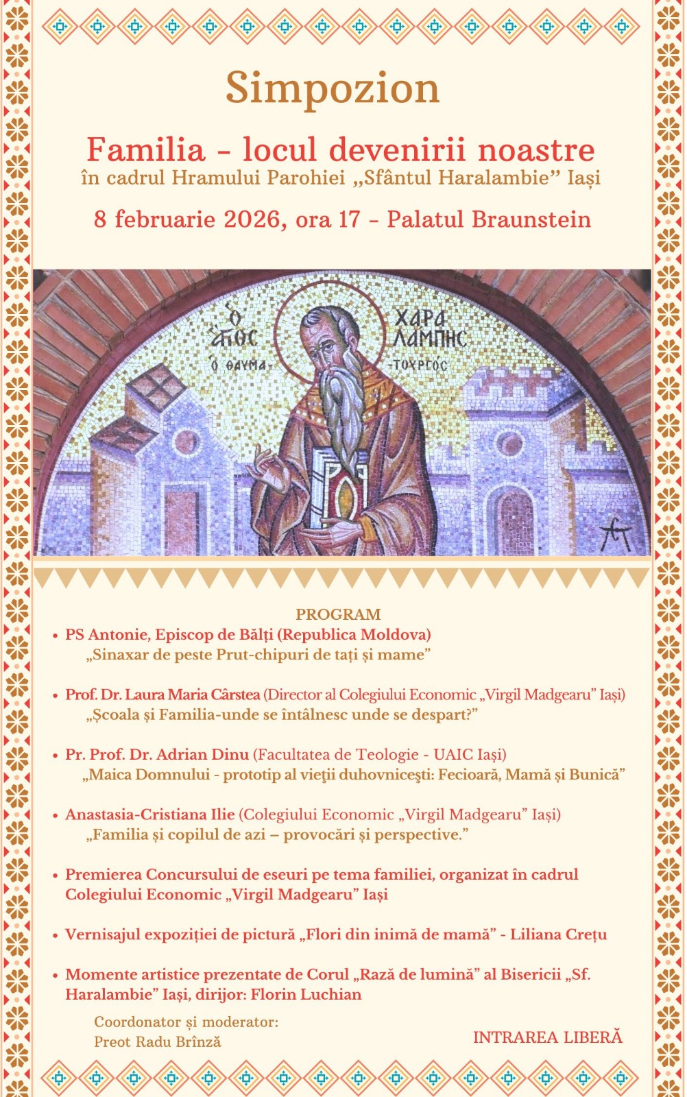 Evenimente care vor avea loc în Arhiepiscopia Iaşilor, în perioada 8-14 februarie 2026