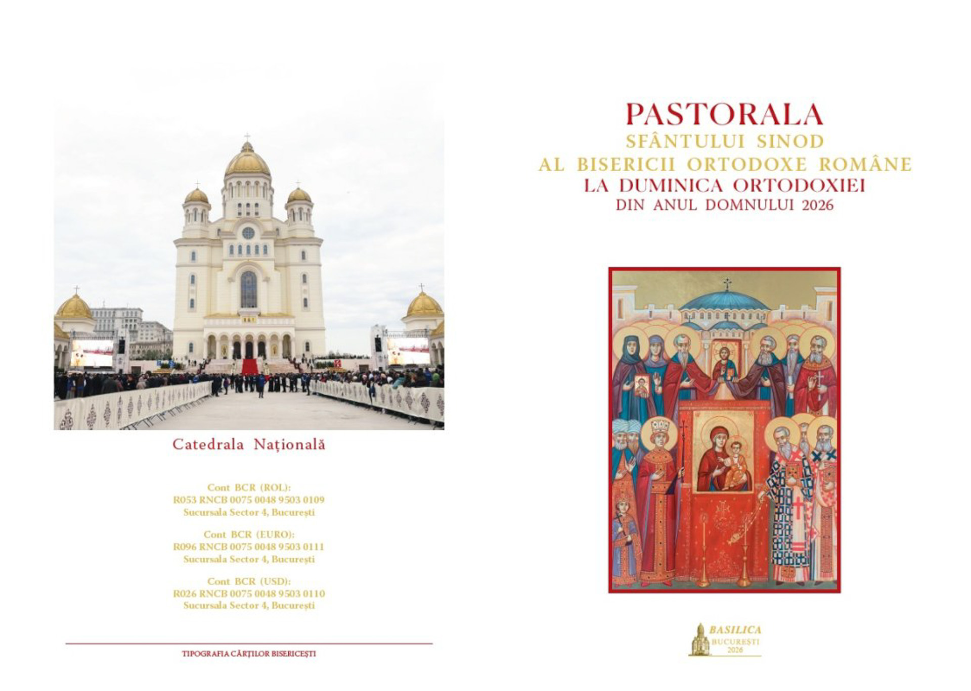 Pastorala Sfântului Sinod al Bisericii Ortodoxe Române la Duminica Ortodoxiei din anul Domnului 2026