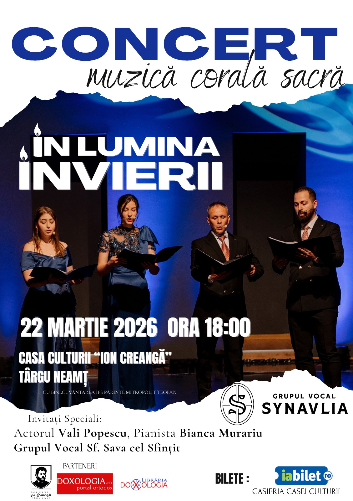 Turneul național al Grupului Vocal Synavlia ajunge în județul Neamț