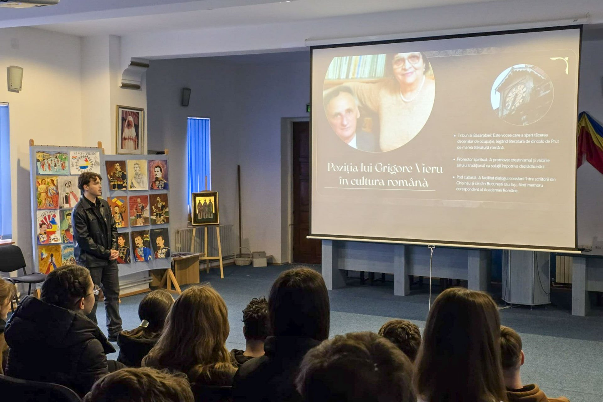 Un omagiu adus limbii române și eternității lui Grigore Vieru la Seminarul de la Mănăstirea Neamț